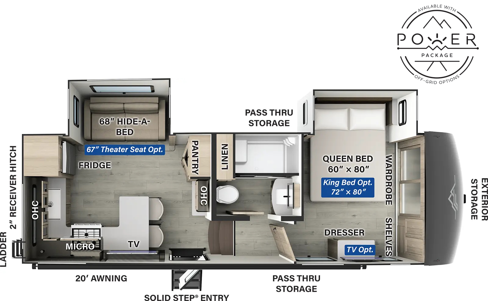 Flagstaff Classic Fifth Wheels F281RK Floorplan